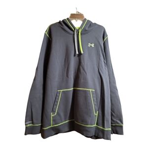 Under Armour hoodie pullover gray green XXL long sleeve Kangaroo pocket